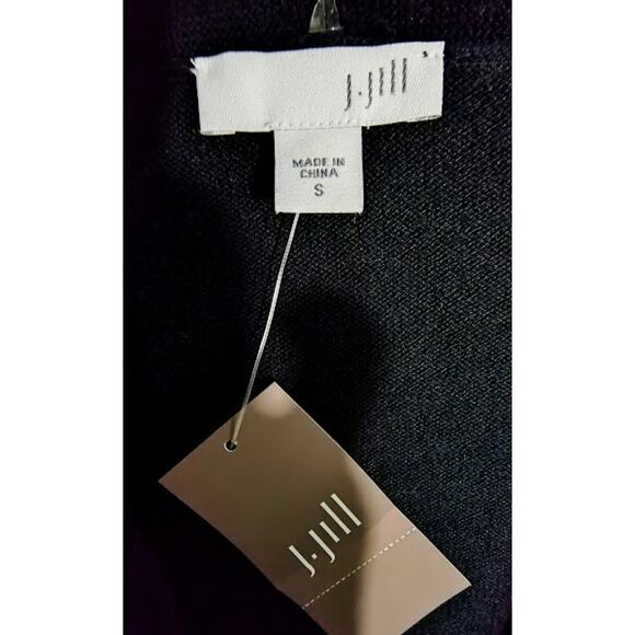 J. Jill Black Wrap Front Long Sleeve Sweater, Black, Sz S, NWT - Picture 4 of 7